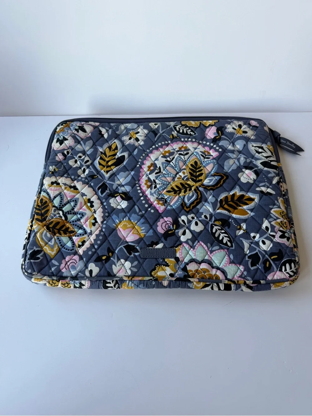 Vera Bradley Charmont Meadow Laptop Tablet Quilted Zip Case Retired Print 14x11